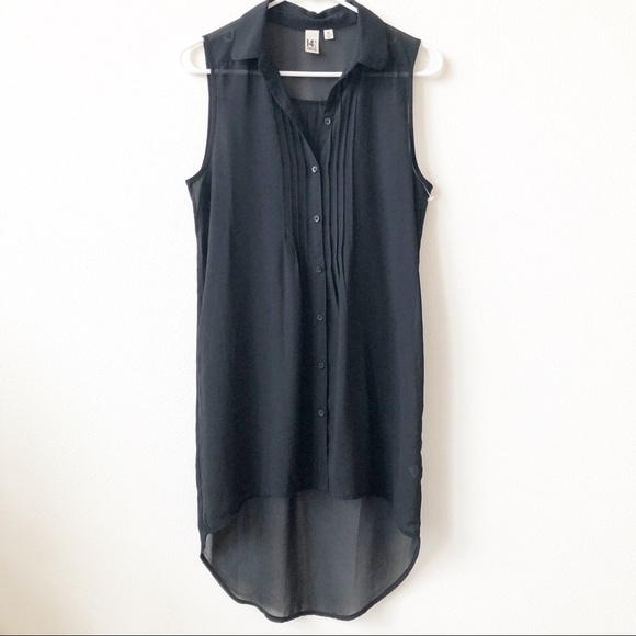 Nordstrom Tops - 🌻14th and Union Sheer Button Down Tunic Blouse